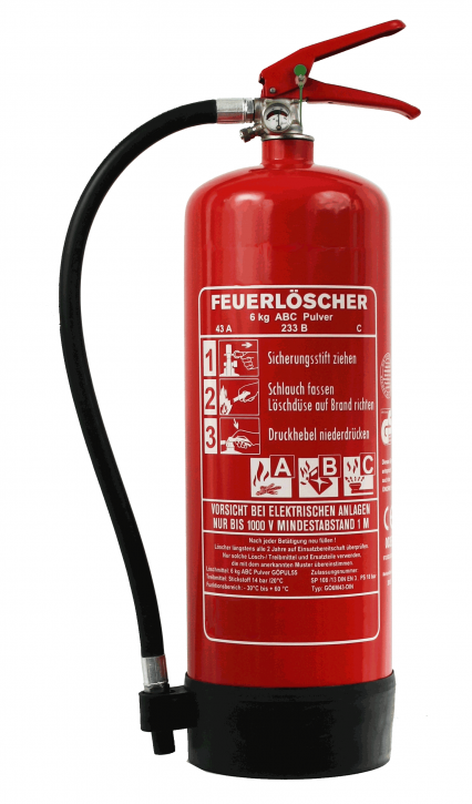 Paket] 6kg ABC Pulver Feuerlöscher mit Manometer - sehr stark